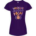 Worlds Okayest Mom Mothers Day Mummy Womens Petite Cut T-Shirt Purple