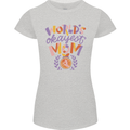 Worlds Okayest Mom Mothers Day Mummy Womens Petite Cut T-Shirt Sports Grey