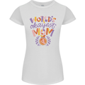 Worlds Okayest Mom Mothers Day Mummy Womens Petite Cut T-Shirt White