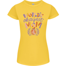 Worlds Okayest Mom Mothers Day Mummy Womens Petite Cut T-Shirt Yellow