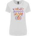 Worlds Okayest Mom Mothers Day Mummy Womens Wider Cut T-Shirt White