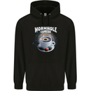 Wormhole Express Funny Coffee Planets Space Mens 80% Cotton Hoodie Black