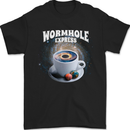 Wormhole Express Funny Coffee Planets Space Mens T-Shirt 100% Cotton Black
