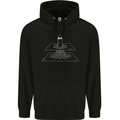 Wormhole Funny Space Worm SCI-FI Cosmos Mens 80% Cotton Hoodie Black