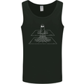Wormhole Funny Space Worm SCI-FI Cosmos Mens Vest Tank Top Black