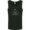 Wormhole Funny Space Worm SCI-FI Cosmos Mens Vest Tank Top Black