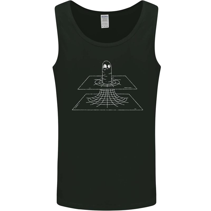 Wormhole Funny Space Worm SCI-FI Cosmos Mens Vest Tank Top Black