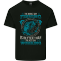 Worst Day Fishing Better Than Working Kids T-Shirt Childrens Black