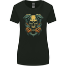 Wretched Skull Evil Demonic Halloween Demon Womens Wider Cut T-Shirt Black