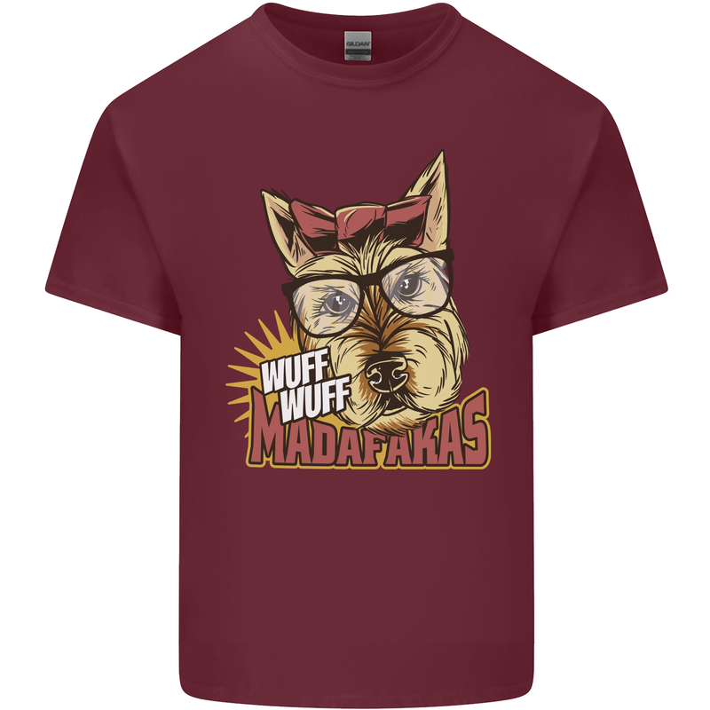 Wuff Wuff Madafacas Funny Dog Mens Cotton T-Shirt Tee Top Maroon
