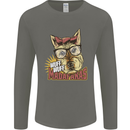 Wuff Wuff Madafacas Funny Dog Mens Long Sleeve T-Shirt Charcoal