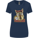Wuff Wuff Madafacas Funny Dog Womens Wider Cut T-Shirt Navy Blue
