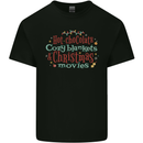 Xmas Hot Chocolate & Movies Funny Christmas Mens Cotton T-Shirt Tee Top Black