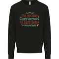 Xmas Hot Chocolate & Movies Funny Christmas Mens Sweatshirt Jumper Black