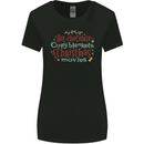 Xmas Hot Chocolate & Movies Funny Christmas Womens Wider Cut T-Shirt Black
