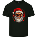 Xmas Santa Skull Christmas Bah Humbug Biker Kids T-Shirt Childrens Black