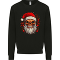 Xmas Santa Skull Christmas Bah Humbug Biker Mens Sweatshirt Jumper Black