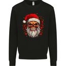 Xmas Santa Skull Christmas Bah Humbug Biker Mens Sweatshirt Jumper Black