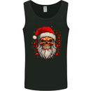Xmas Santa Skull Christmas Bah Humbug Biker Mens Vest Tank Top Black