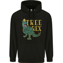 Xmas Tree Rex Funny Christmas T-Rex Dinosaur Mens 80% Cotton Hoodie Black