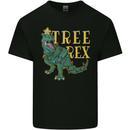 Xmas Tree Rex Funny Christmas T-Rex Dinosaur Mens Cotton T-Shirt Tee Top Black