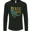 Xmas Tree Rex Funny Christmas T-Rex Dinosaur Mens Long Sleeve T-Shirt Black
