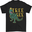 Xmas Tree Rex Funny Christmas T-Rex Dinosaur Mens T-Shirt 100% Cotton Black