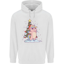 Xmas Unicorn Christmas Tree Childrens Kids Hoodie White
