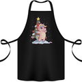 Xmas Unicorn Christmas Tree Cotton Apron 100% Organic Black