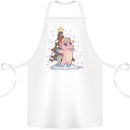 Xmas Unicorn Christmas Tree Cotton Apron 100% Organic White