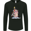 Xmas Unicorn Christmas Tree Mens Long Sleeve T-Shirt Black