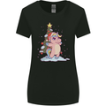 Xmas Unicorn Christmas Tree Womens Wider Cut T-Shirt Black
