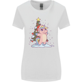 Xmas Unicorn Christmas Tree Womens Wider Cut T-Shirt White