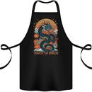 Year of the Dragon Chinese New Year Cotton Apron 100% Organic Black