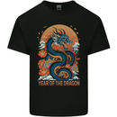 Year of the Dragon Chinese New Year Mens Cotton T-Shirt Tee Top Black