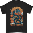 Year of the Dragon Chinese New Year Mens Gildan Cotton T-Shirt Black