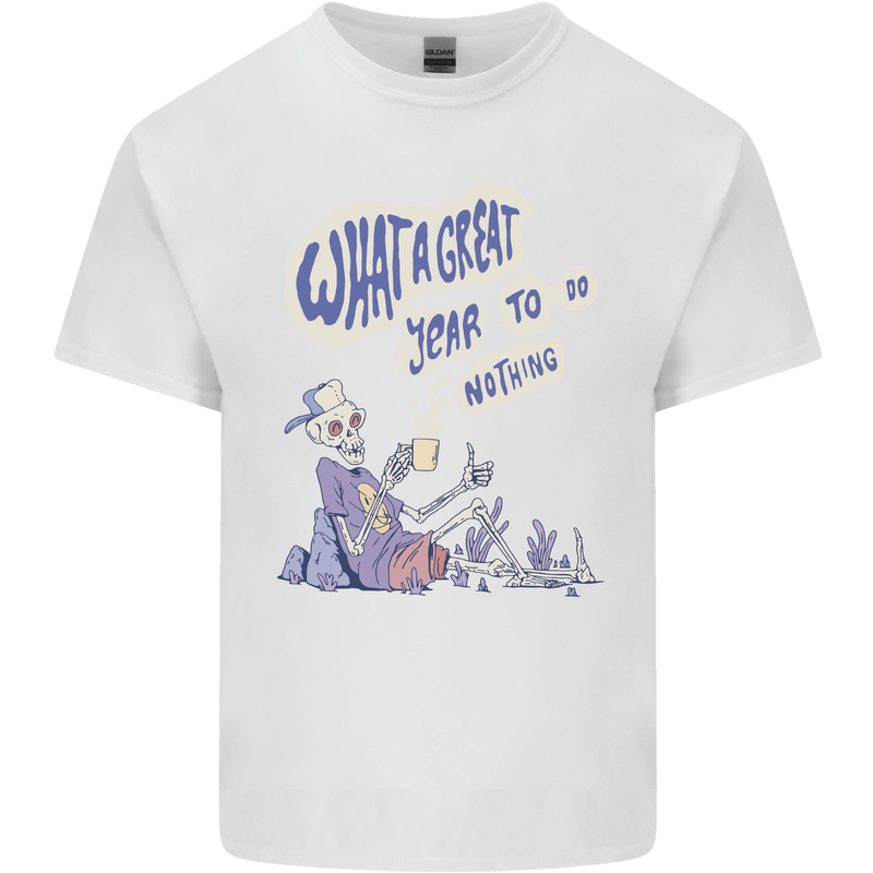Year to Do Nothing Retired Lazy Sabbatical Kids T-Shirt Childrens White