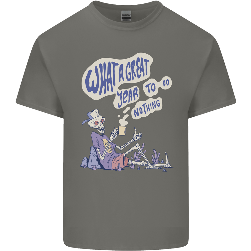 Year to Do Nothing Retired Lazy Sabbatical Mens Cotton T-Shirt Tee Top Charcoal