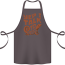 Yep I Talk To Lizards Chameleons Cotton Apron 100% Organic Dark Grey