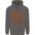 Yep I Talk To Lizards Chameleons Mens 80% Cotton Hoodie Charcoal