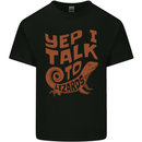 Yep I Talk To Lizards Chameleons Mens Cotton T-Shirt Tee Top Black