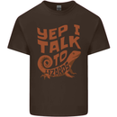 Yep I Talk To Lizards Chameleons Mens Cotton T-Shirt Tee Top Dark Chocolate