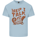 Yep I Talk To Lizards Chameleons Mens Cotton T-Shirt Tee Top Light Blue