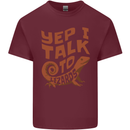 Yep I Talk To Lizards Chameleons Mens Cotton T-Shirt Tee Top Maroon