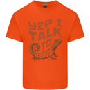 Yep I Talk To Lizards Chameleons Mens Cotton T-Shirt Tee Top Orange