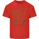 Yep I Talk To Lizards Chameleons Mens Cotton T-Shirt Tee Top Red