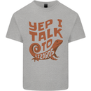Yep I Talk To Lizards Chameleons Mens Cotton T-Shirt Tee Top Sports Grey