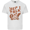 Yep I Talk To Lizards Chameleons Mens Cotton T-Shirt Tee Top White