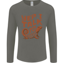 Yep I Talk To Lizards Chameleons Mens Long Sleeve T-Shirt Charcoal