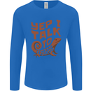 Yep I Talk To Lizards Chameleons Mens Long Sleeve T-Shirt Royal Blue
